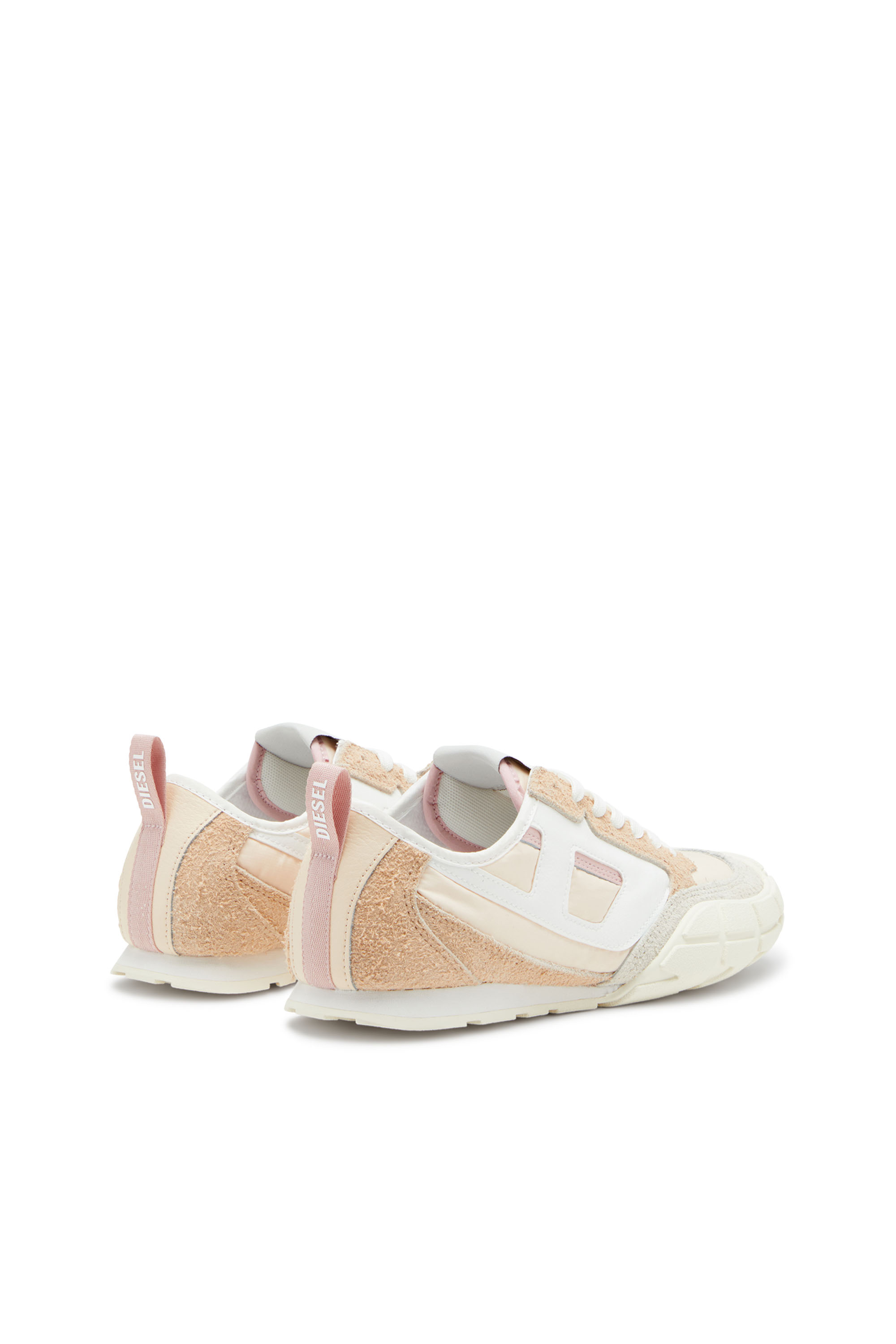 Diesel - S-PAGODHA LOW W, Woman's S-Pagodha-Sneakers in leather, suede and ripstop in Beige - 4
